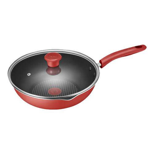 Tefal/特福不粘锅炒锅家用炒菜锅平底煎炒锅电磁炉燃气灶通用有钛