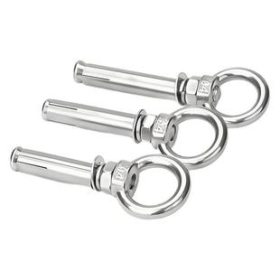 304不锈钢膨胀螺丝带环挂钩带圈加长拉爆吊环膨胀螺栓M6M8M10M12