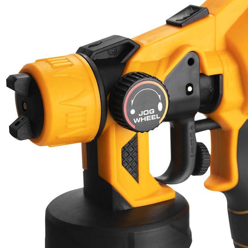 海斯迪克无线电动喷枪喷漆枪涂料喷漆机【4500毫安单电池套装】黄