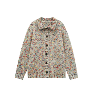 郑买买 彩虹豆 2025秋冬季新款休闲百搭显瘦洋气针织开衫毛衣女款