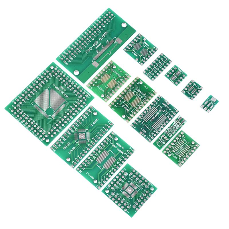 SOP8/10/16SSOP20/28SOT223QFP32QFN44/48TQFP64FPC40转DIP转接板
