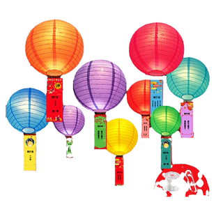 元宵节猜灯谜灯笼装饰社区教室商场新年超市发光挂件氛围场景布置