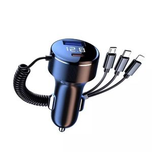 一拖三超级快充车载充电器手机点烟器转换插头车充汽车用usb接口