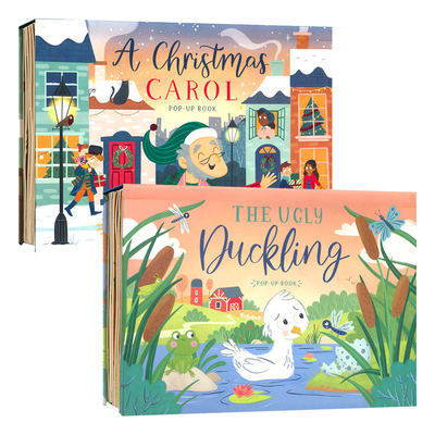 A Christmas Carol The Ugly Duckling Pop-up Book 圣诞颂歌丑小鸭立体书 故事绘本 英语早教启蒙 亲子读物 英文原版进口儿童图书