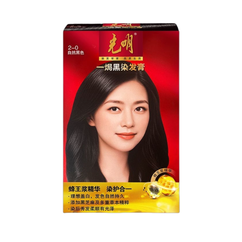 光明一焗黑/棕盖白发在家染发霜