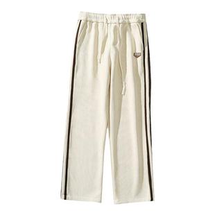 120cm加长男裤加绒阔腿裤雪尼尔休闲裤加长版高个子宽松宽腿裤男