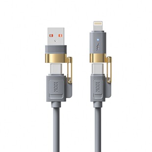 麦子数据线100W快充线三合一拖3定制logo小礼品充电器车载通用手机usb多头多功能6a快速冲适用安卓14/13typec