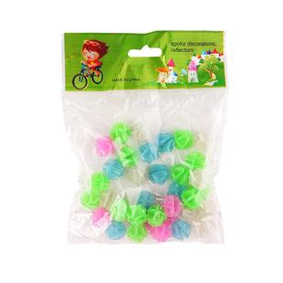 儿童自行车彩珠平衡车钢丝辐条夜光彩珠爱心蝴蝶车圈单车装饰配件