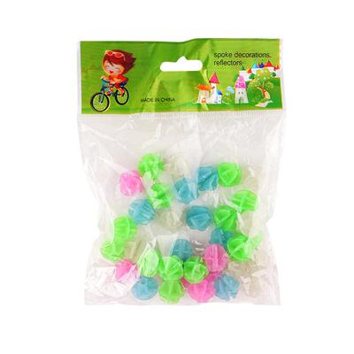 儿童自行车彩珠平衡车钢丝辐条夜光彩珠爱心蝴蝶车圈单车装饰配件