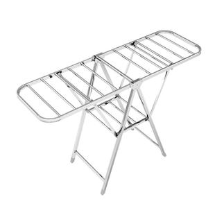 稳纳折叠晾衣架落地家用阳台卧室挂衣架不锈钢凉衣杆晒被子晒衣架