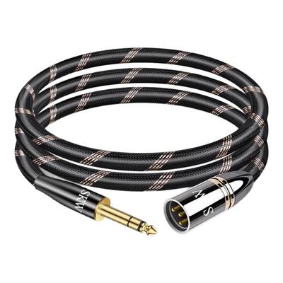 skw高端发烧6.5转卡侬公话筒线