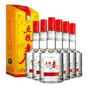 五粮液股份五粮春一代45度500ml*6瓶浓香型白酒整箱宴请送礼正品