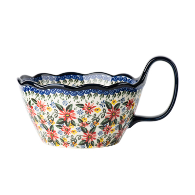 陶瓷波兰手把碗家用餐具复古