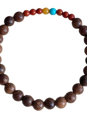 OkFineyard【山上有座庙】金丝檀木串珠手串女小众设计中国风手链