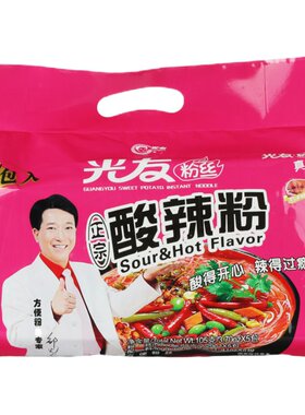 光友酸辣粉525g(内含105g*5包) 5连包重庆味袋装麻辣烫粉丝方便面