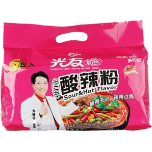 光友酸辣粉525g(内含105g*5包) 5连包重庆味袋装麻辣烫粉丝方便面
