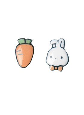韩版黑色情侣磁石耳夹