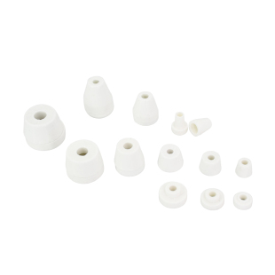 宝塔绝缘陶瓷柱耐高温陶瓷套管绝缘凹凸接线柱电炉陶瓷珠公母磁珠