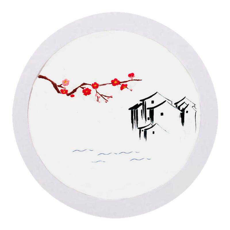 刺绣手工diy材料包新手初学者0基础针线套件练习作业熊猫挂画