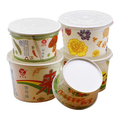 一次性纸碗圆形餐盒外卖打包汤碗
