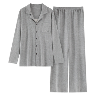 德绒睡衣男士保暖羊毛绒蚕丝加厚开衫秋冬款高级感大码家居服套装