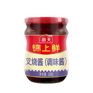 正品海天锦上鲜叉烧酱280g家用腌蜜汁鸡翅烤肉酱料黄焖酱汁调味酱