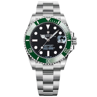 正品手表男士全自动机械表夜光潜水表绿十大品牌水鬼防水运动男表