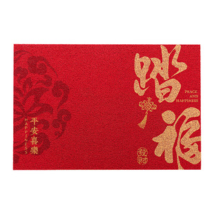 入户门地垫高端pvc免洗耐脏丝圈门垫可裁剪家用门口红色进门脚垫