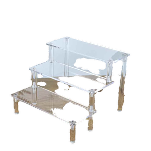 直播桌面透明首饰架手办饰品定做亚克力置物展示架陈列柜阶梯台阶