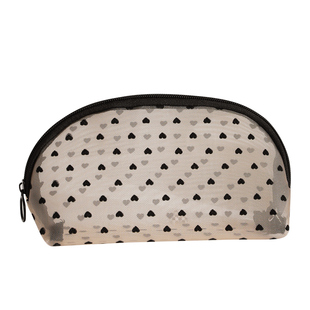 ins风小众爱心网纱化妆包女随身便携小号口红化妆品洗漱袋收纳包