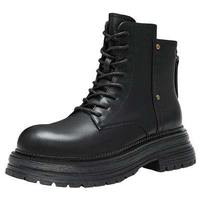 天美意复古厚底增高马丁