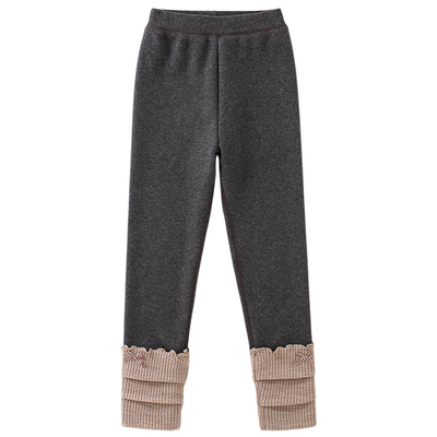 女童加绒打底裤外穿冬堆堆袜裤子