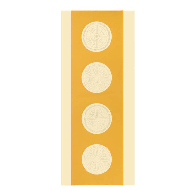 千寿蜡染宣纸四言吉语毛笔书法作品纸宣纸半生半熟楷书隶书复古蜡染四字书法创作专用宣纸毛笔字练习瓦当纸