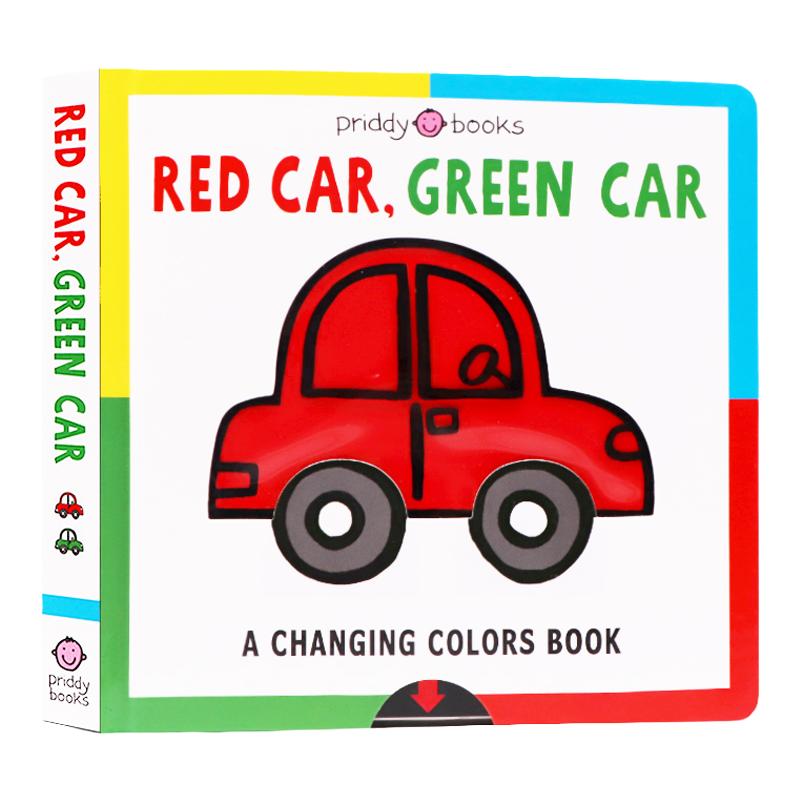 红车绿车 Red Car Green Car 英文原版 车车变变变 益智游戏书 低幼颜色英语启蒙抽拉操作纸板书 3-6岁Roger Priddy单词学习书