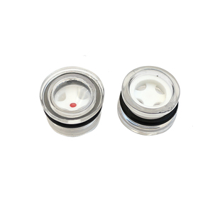 旋入式油标六角油位视镜圆形液位计观察窗有机玻璃塑料铜铝不锈钢