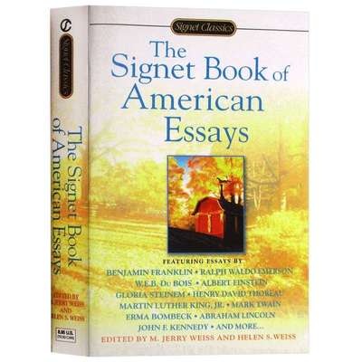 正版 美国经典短文集 英文原版 The Signet Book of American Essays 富兰克林自传 全英文版进口美国文学书籍