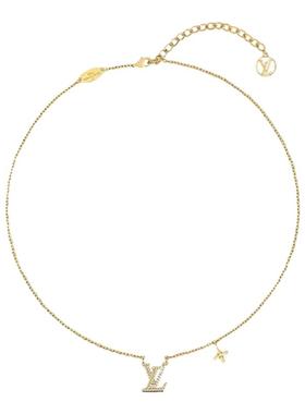 欧洲直邮LV/路易威登 新款ICONIC系列 金色金属镶嵌水晶项链吊坠