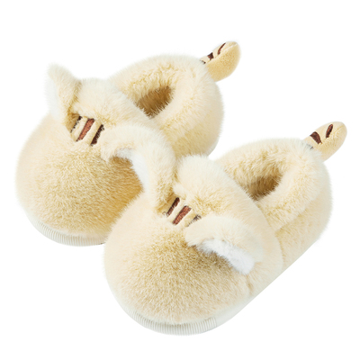 猫咪儿童棉拖鞋女童冬季可爱女孩毛拖鞋室内家居宝宝棉鞋包跟保暖