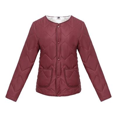 丝绵短款百搭机绗棉纯色棉服厂家