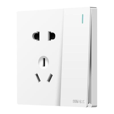 国际电工大板无边框三开单控三联