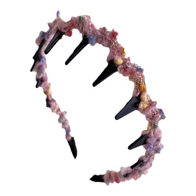 不勒头舒适发箍编织波浪带齿发箍