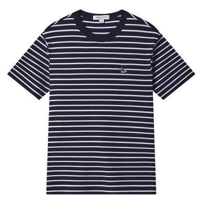 【匹马棉】亨利格兰圆领条纹短袖T恤2026年夏季透气休闲打底上衣