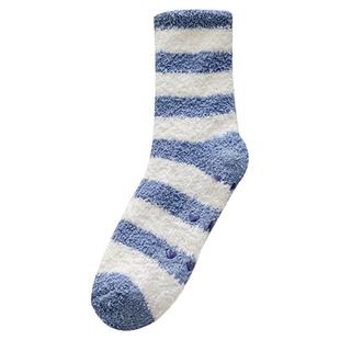 居家珊瑚绒袜子男冬款长筒可爱冬季睡眠晚上睡觉穿的暖脚宽松加厚