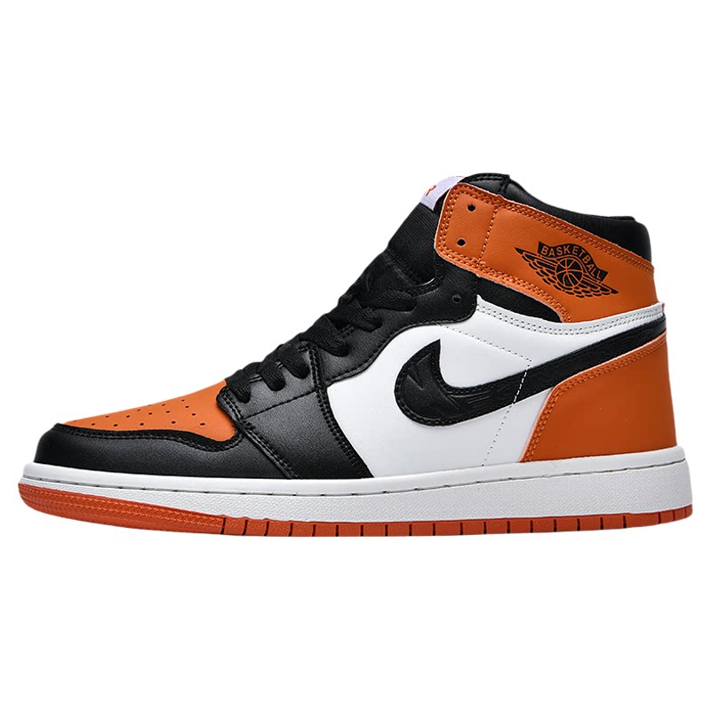 高品质aj1篮球鞋高帮黑绿脚趾