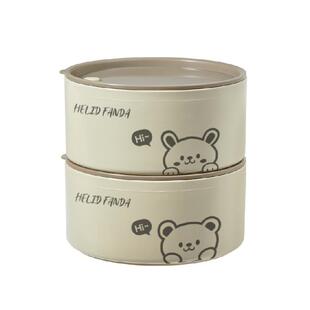 沃德百惠分层水果便当盒食品级可微波炉加热带饭餐盒食堂打包饭盒