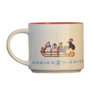 企鹅咖啡杯轻疵马克杯pingu杯子陶瓷咖啡家用卡通学生水杯动漫杯