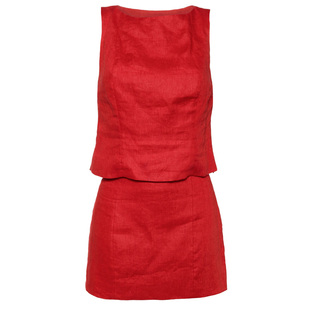 reformation法式白色棉麻上衣半裙套装女夏今年流行漂亮套装裙子