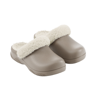 朴西知晤防水棉拖鞋女秋冬季EVA厚底防滑居家室内加绒棉拖半包跟