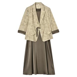 外套+中长裙两件套装女装 Outlets专柜撤柜正品 HH春装2025新款