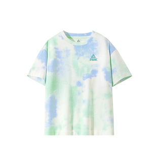 匹克童装男童短袖2026新款夏季儿童扎染纯棉t恤大童柔软透气半袖